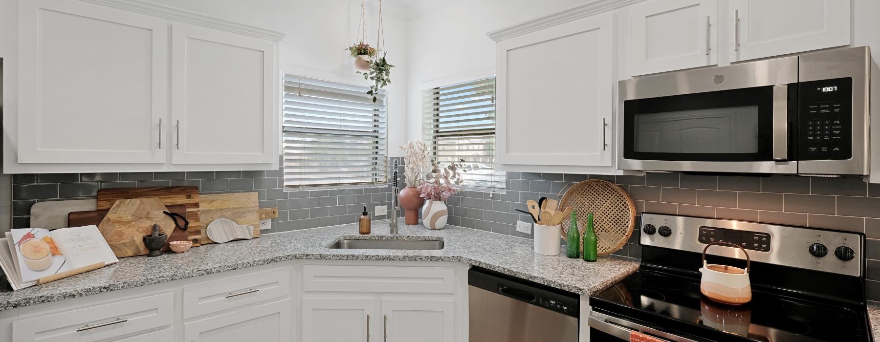 kitchen with windows